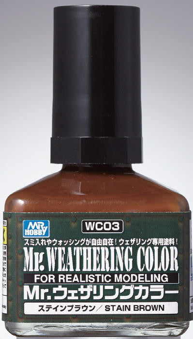 Gunze Sangyo Mr. Weathering Color Stain Brown 40ml WC03